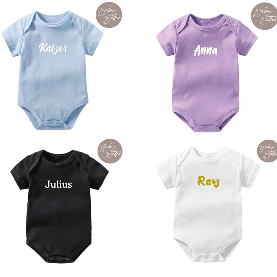 Custom Name/Text Print on Baby Romper